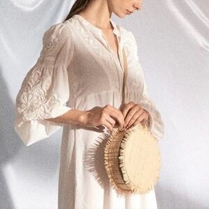 Awesome Needs raffia burning circle bag